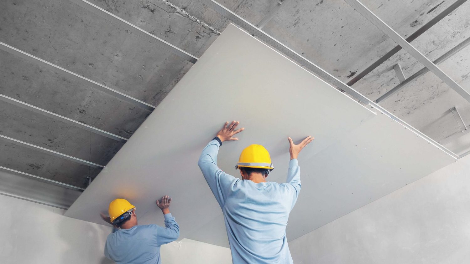 Bulkhead plasterboard ceiling mounting